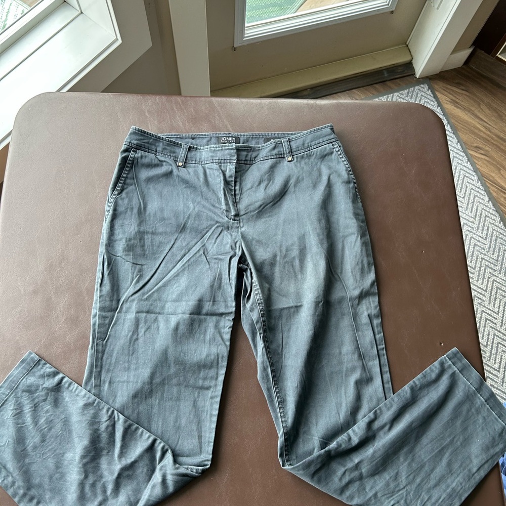 Jones New York Charcoal Straight Leg Pants